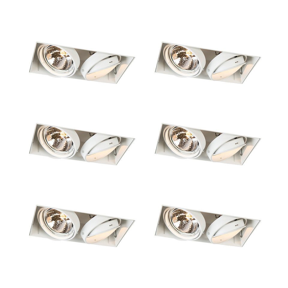 Qazqa LED Einbaustrahler 95763, ohne Leuchtmittel, Warmweiß