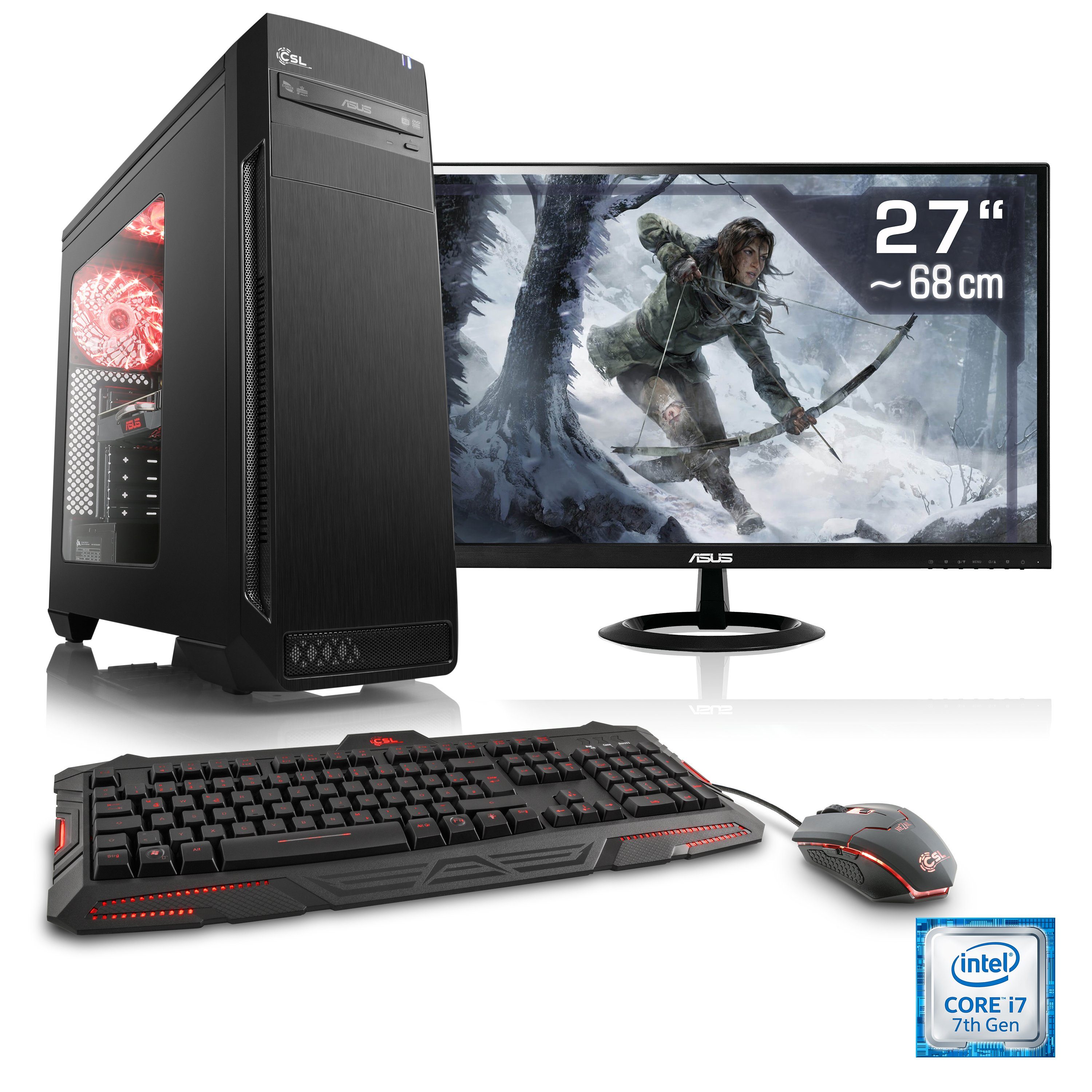 CSL Gaming PC Set | Core i7-7700K | GTX 1070 | 16 GB DDR4 ...