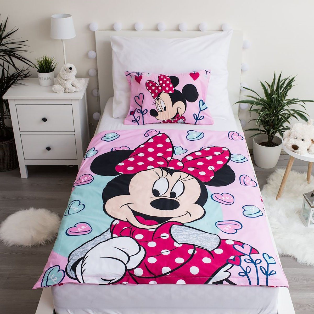 Disney Kinderbettwäsche Minnie Maus, Renforcé, 2 günstig online kaufen