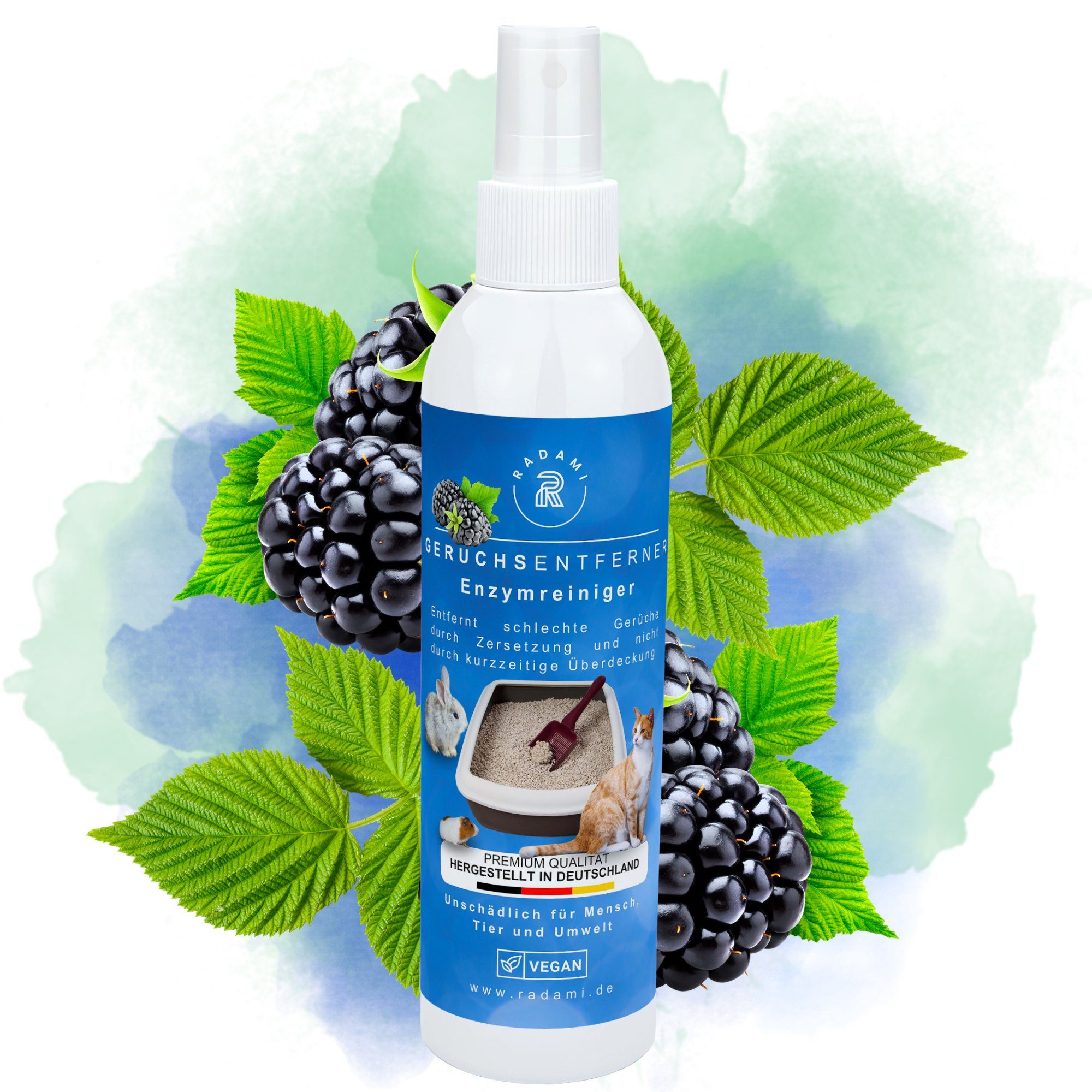 Geruchsentferner 250ml Tier Geruchsentferner gegen Katzenurin und Tiergerüche Enzymrein