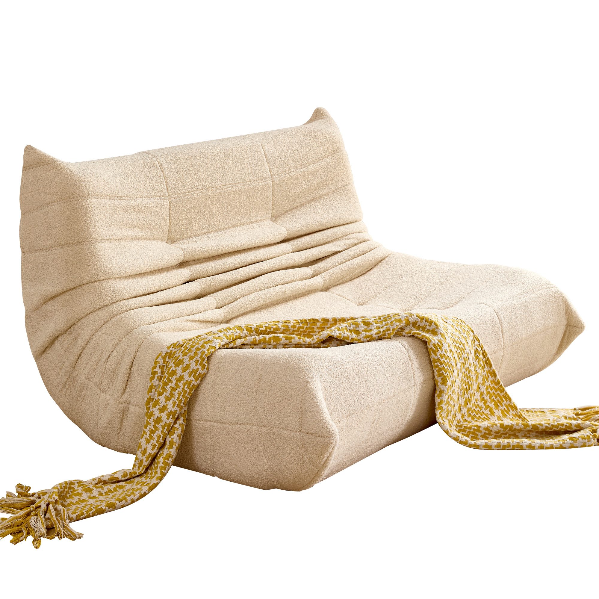 MODFU Sofa Klappbares Einzelsofa, Teddy-Samt Sofa für maximalen Komfort - H günstig online kaufen