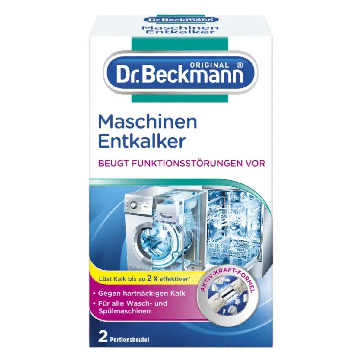 Dr. Beckmann DR. BECKMANN Maschinen Средство для удаления накипи Portionsbeutel 2x50g Средство для удаления накипи