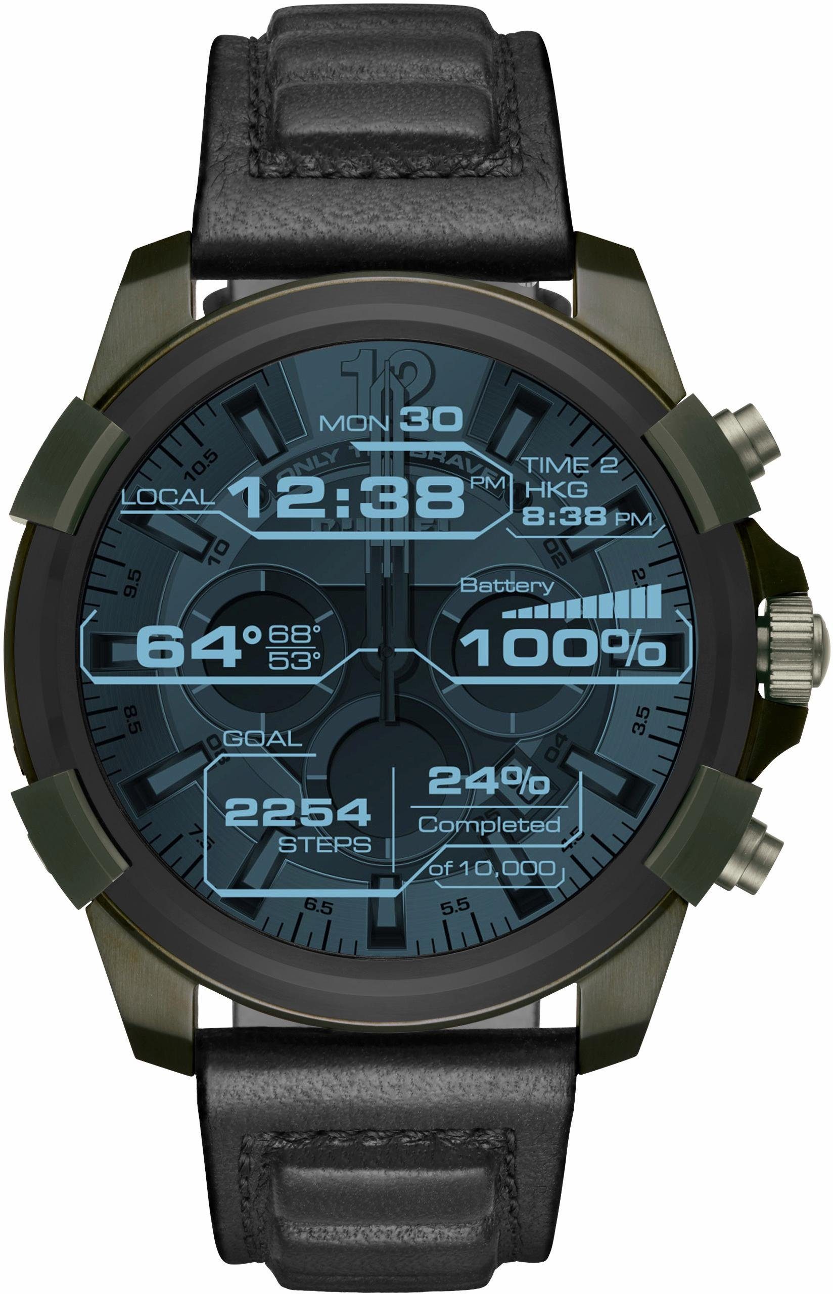 DIESEL ON FULL GUARD, DZT2003 Smartwatch (Android Wear, mit individuell einstellbarem Zifferblatt)