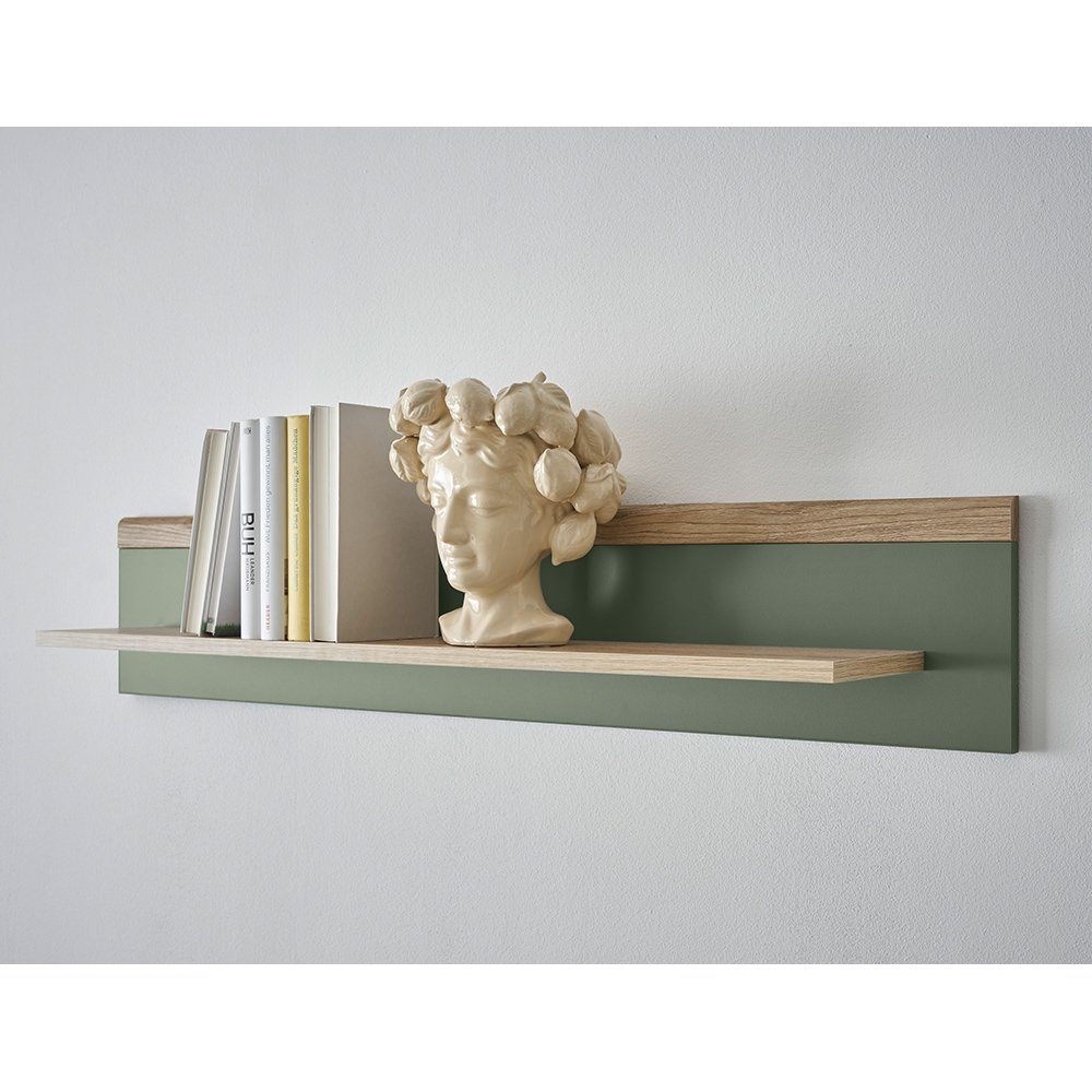 Lomadox Wandregal AVEZZANO-61, Evoke Eiche Nb. mit grün, B/H/T ca. 107/20/19 cm