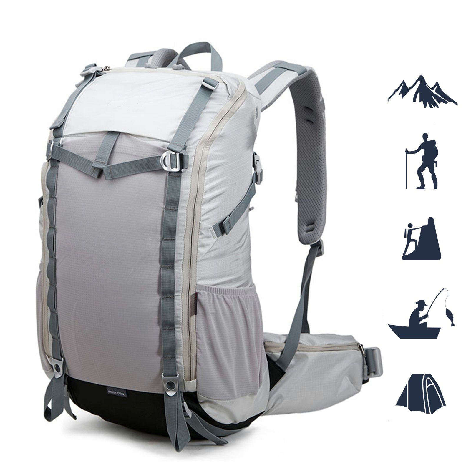 TAN.TOMI Wanderrucksack 40L Großer Wanderrucksack, Wasserdicht Multifunktionaler Daypack