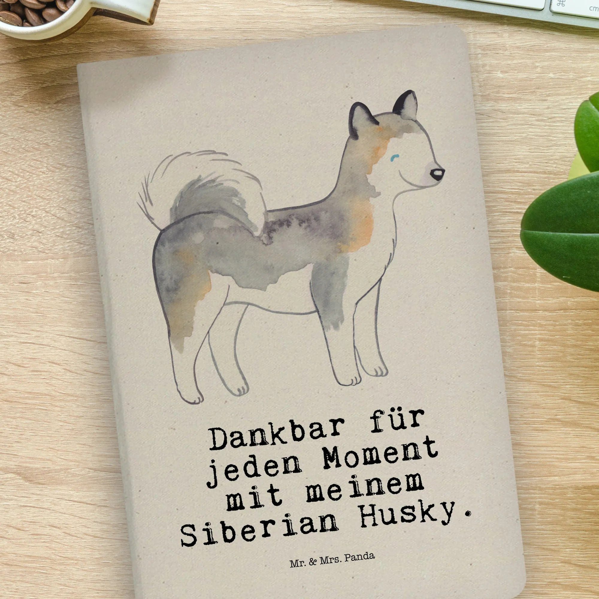 Thumbnail - Mr. & Mrs. Panda Notizbuch Siberian Husky Moment - Transparent - Geschenk, Notizbuch DIN A4, Sch Mr. & Mrs. Panda, Kreat...