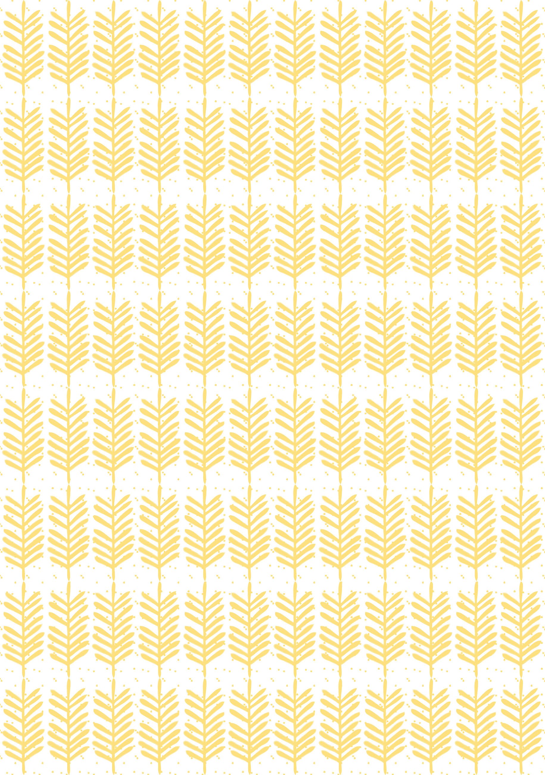 Rasch Fototapete Federn minimal in gelb - Roomblush Feathers RB152 - 2,85m x 2,00m, glatt, Reduziert, Stilisiert, (1 Rolle, 1 St), Federmuster reduziert