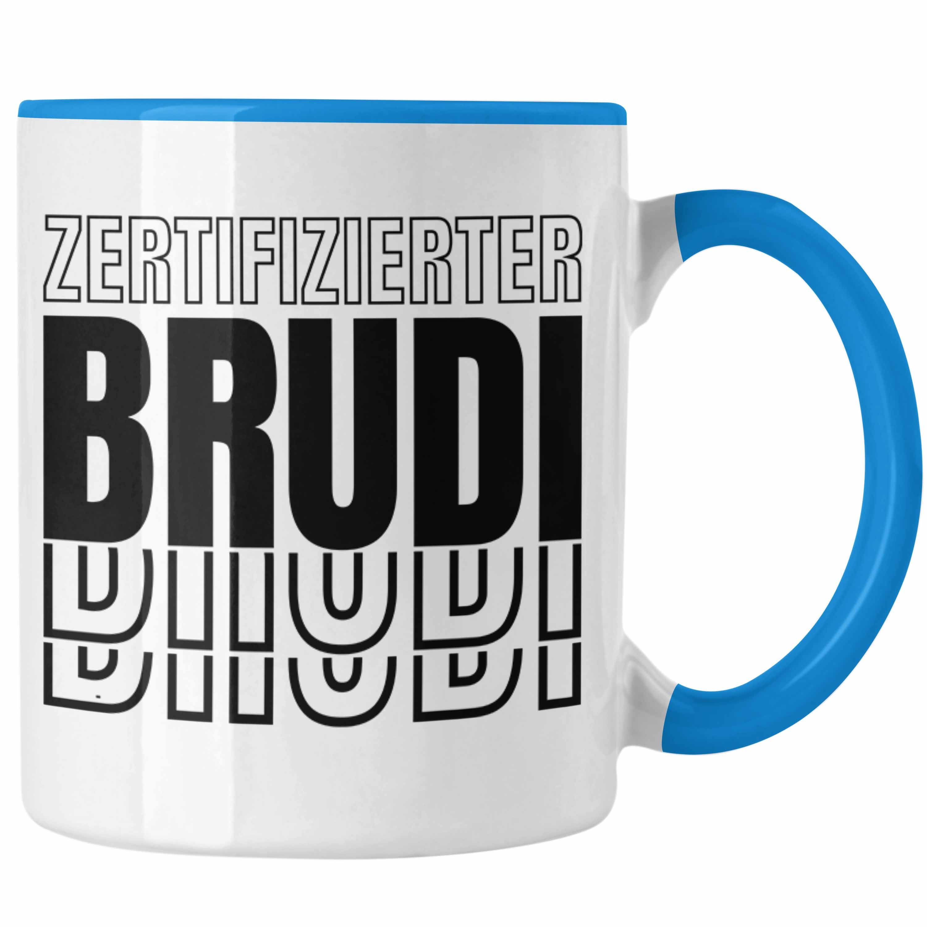 Brudi Trendation Tasse Bruder Freund Spruch Beste Geschenkidee Weiss Geschenk Bro Trendation - Zertifizierter Tasse