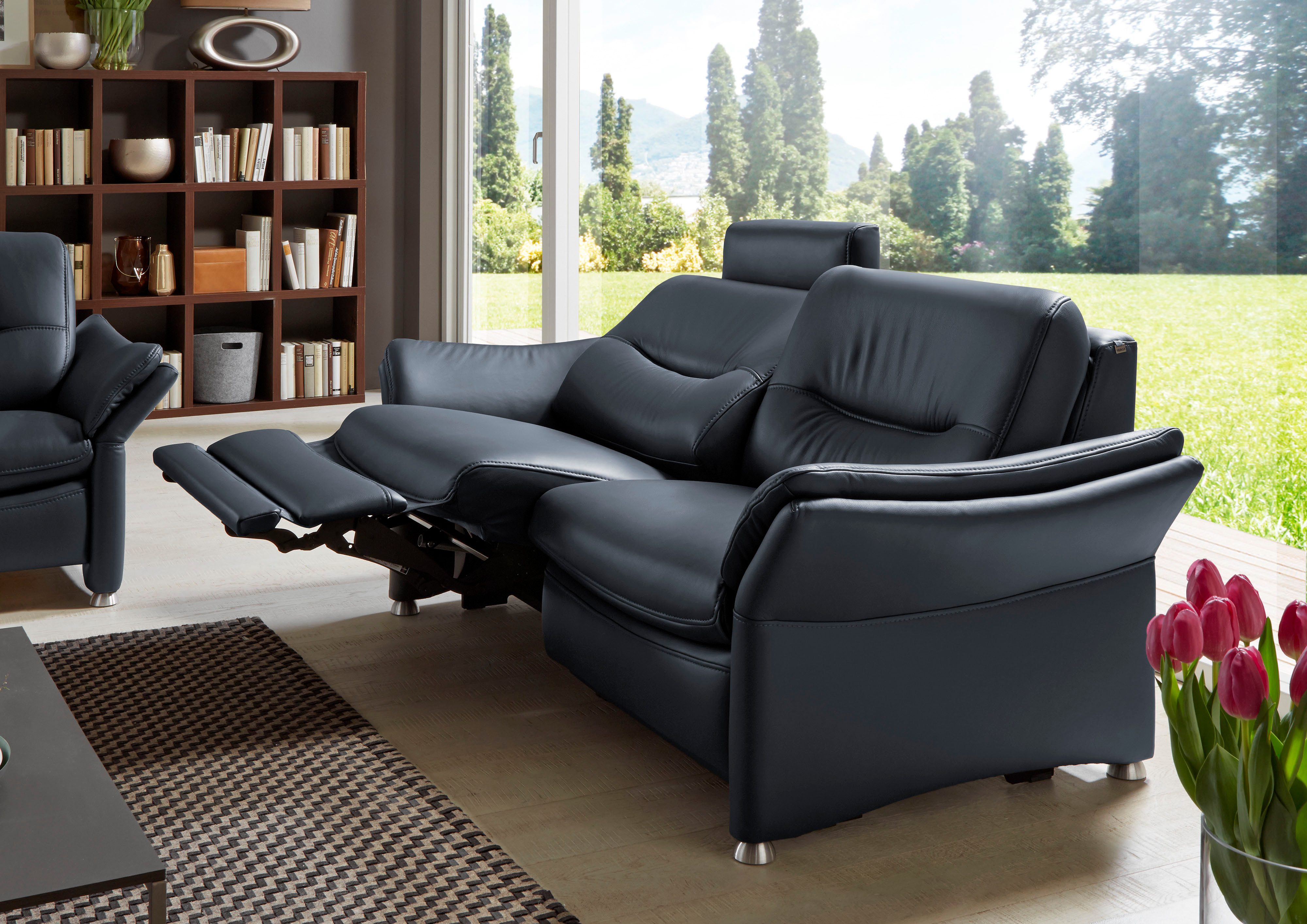 HUKLA 2,5-Sitzer HU-SF15058 Ledersofa, Breite 194 cm, aus Leder, optional Kopfstütze u. WallAway-Funktion