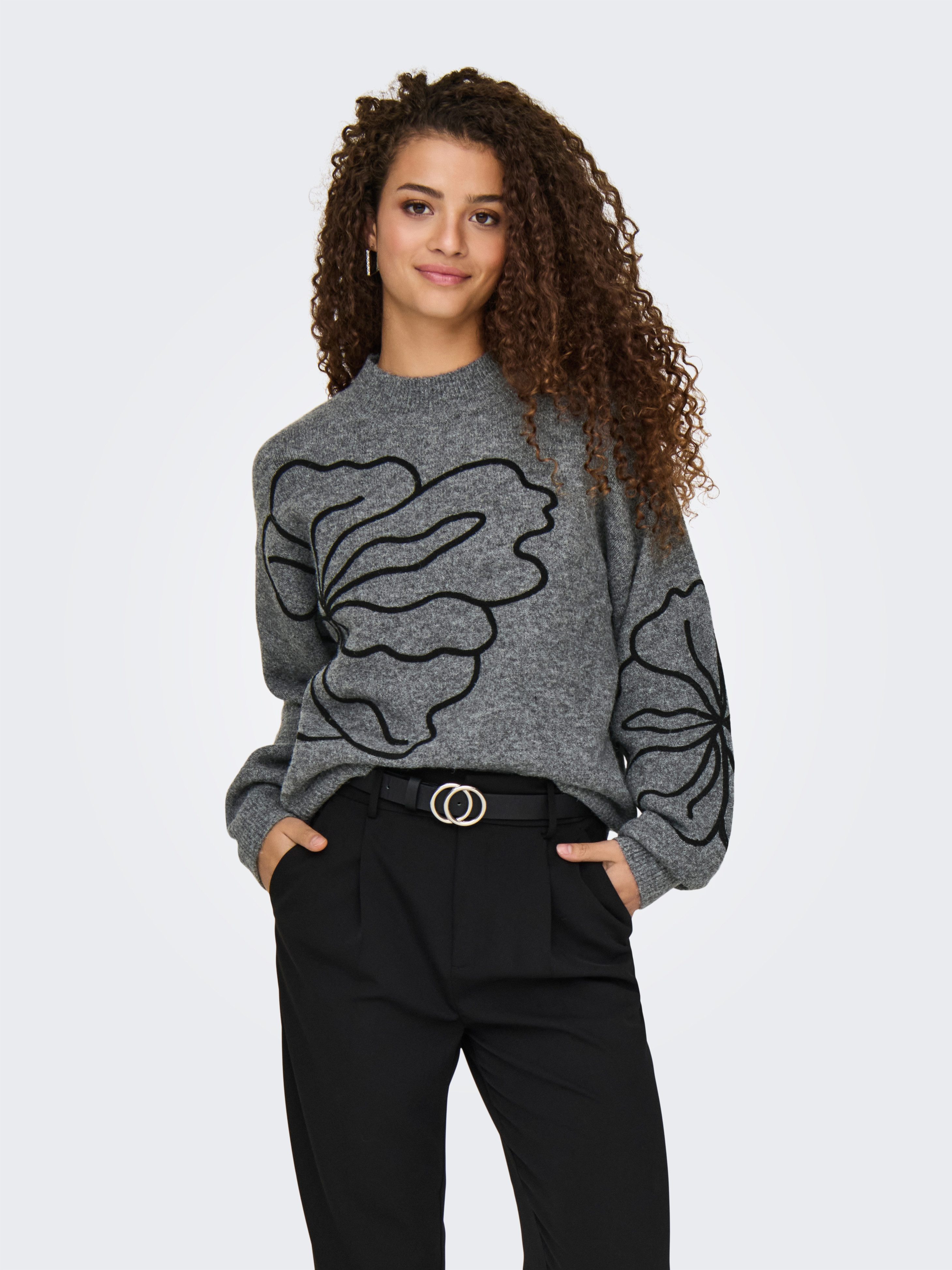 JDY Strickpullover JDYJELLA L/S FLOWER PULLOVER günstig online kaufen
