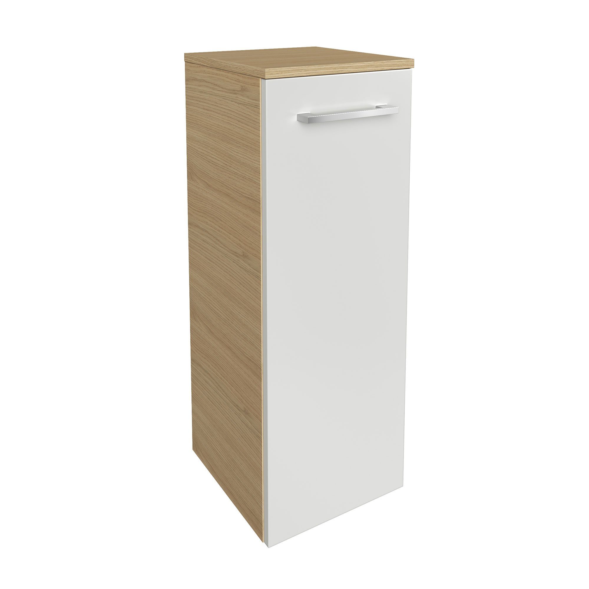 FACKELMANN Midischrank B.Style Midischrank 30 cm Korpusfarbe: Sandeiche Frontfarbe: Weiß