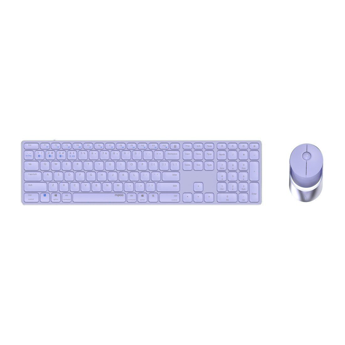 Rapoo 9850M Kabelloses Multi-Mode-Deskset, DE-Layout, 2.4 GHz, 1600 DPI Tastatur- und Maus-Set