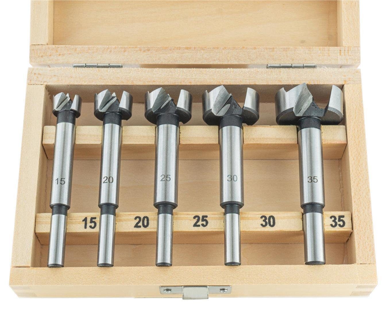 Norm 35 15, 25100 5-tlg. European Ø 25, mm 30 20, ENT und Werkzeugstahl (Holzbohrer-Set), Set, Holzbohrer - Tools Forstnerbohrer