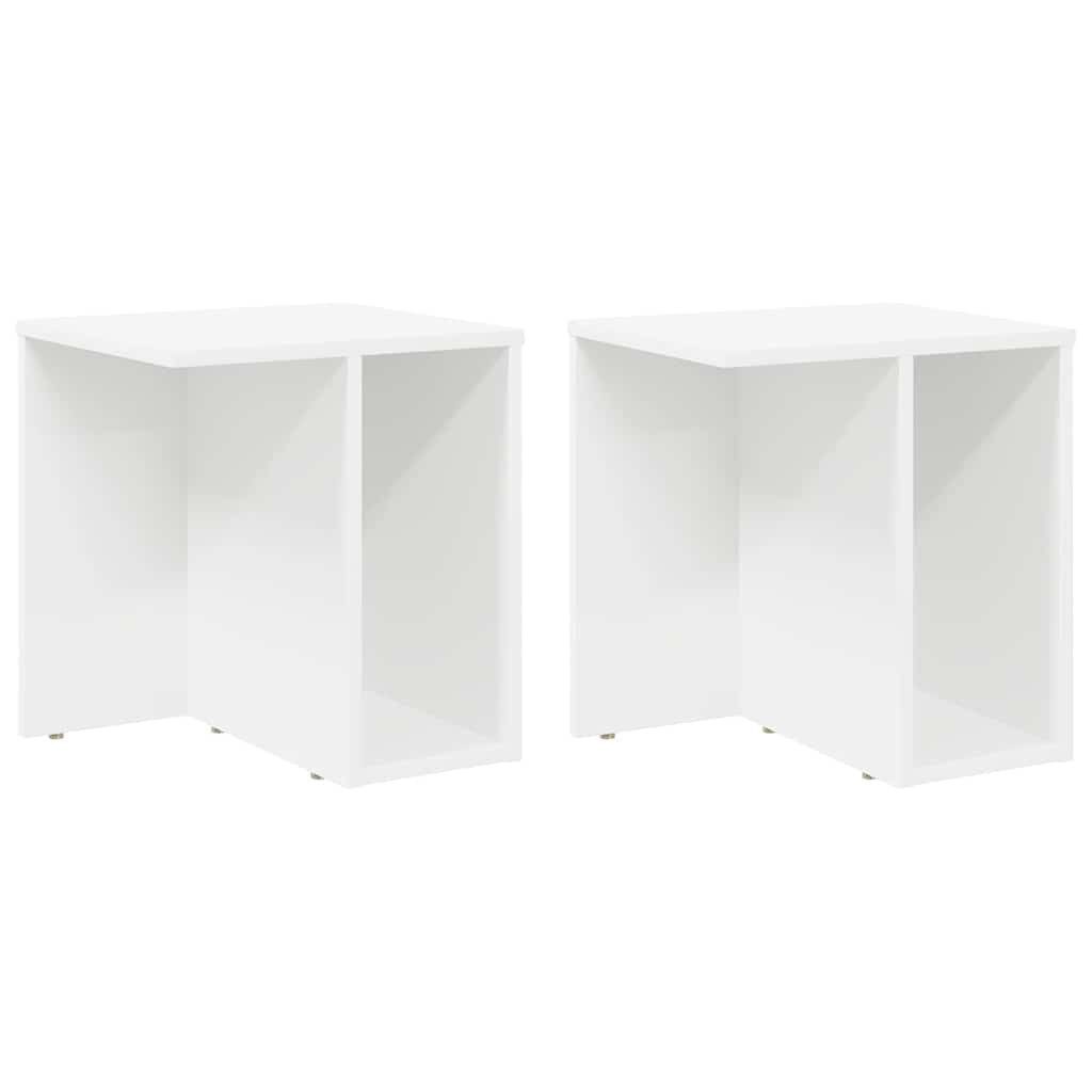 vidaXL Beistelltisch Beistelltisch 2 stk. Weiß 37 x 32 x 40 cm Holzwerkstoff (2-St)