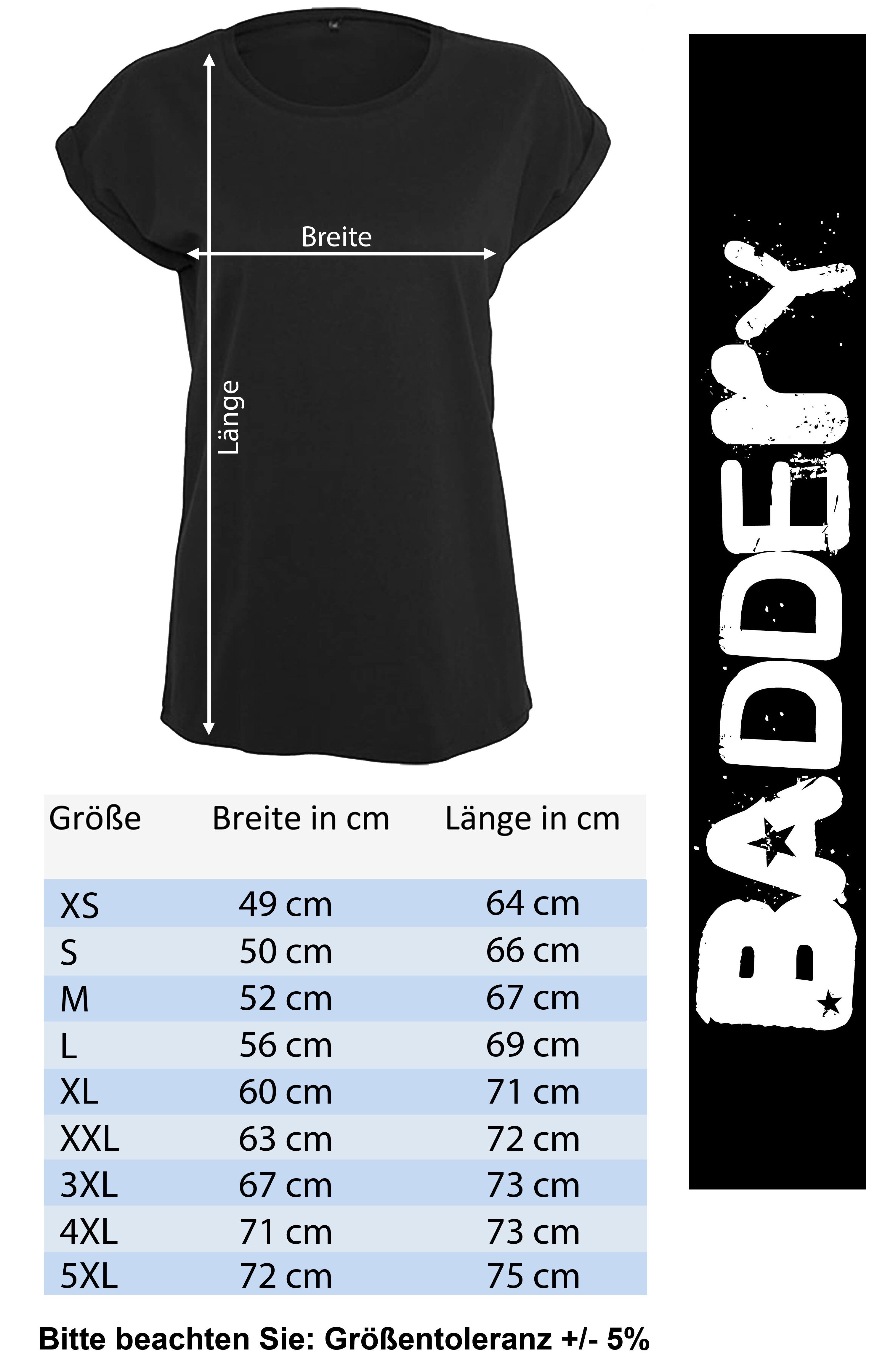 Baddery Print-Shirt Damen T-Shirt: "Anker" (Loose günstig online kaufen