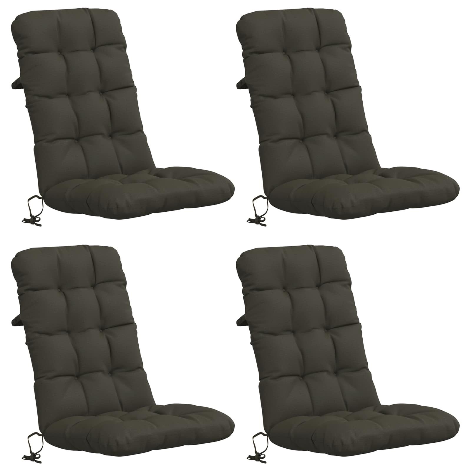 vidaXL Sitzauflage 4-teiliges Hochlehner Kissenset VIANEN 4 pcs 100 % Polyester, (4 St)