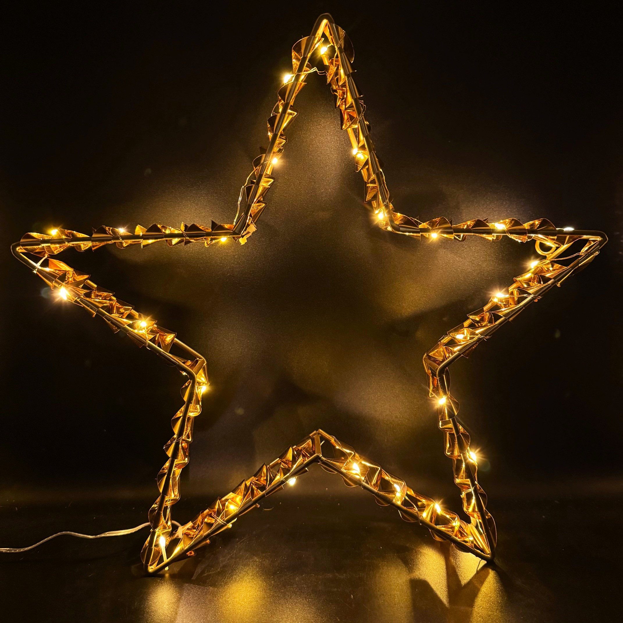 Online-Fuchs LED Dekolicht 2er Set LED Weihnachtssterne mit Folieneffekt - günstig online kaufen