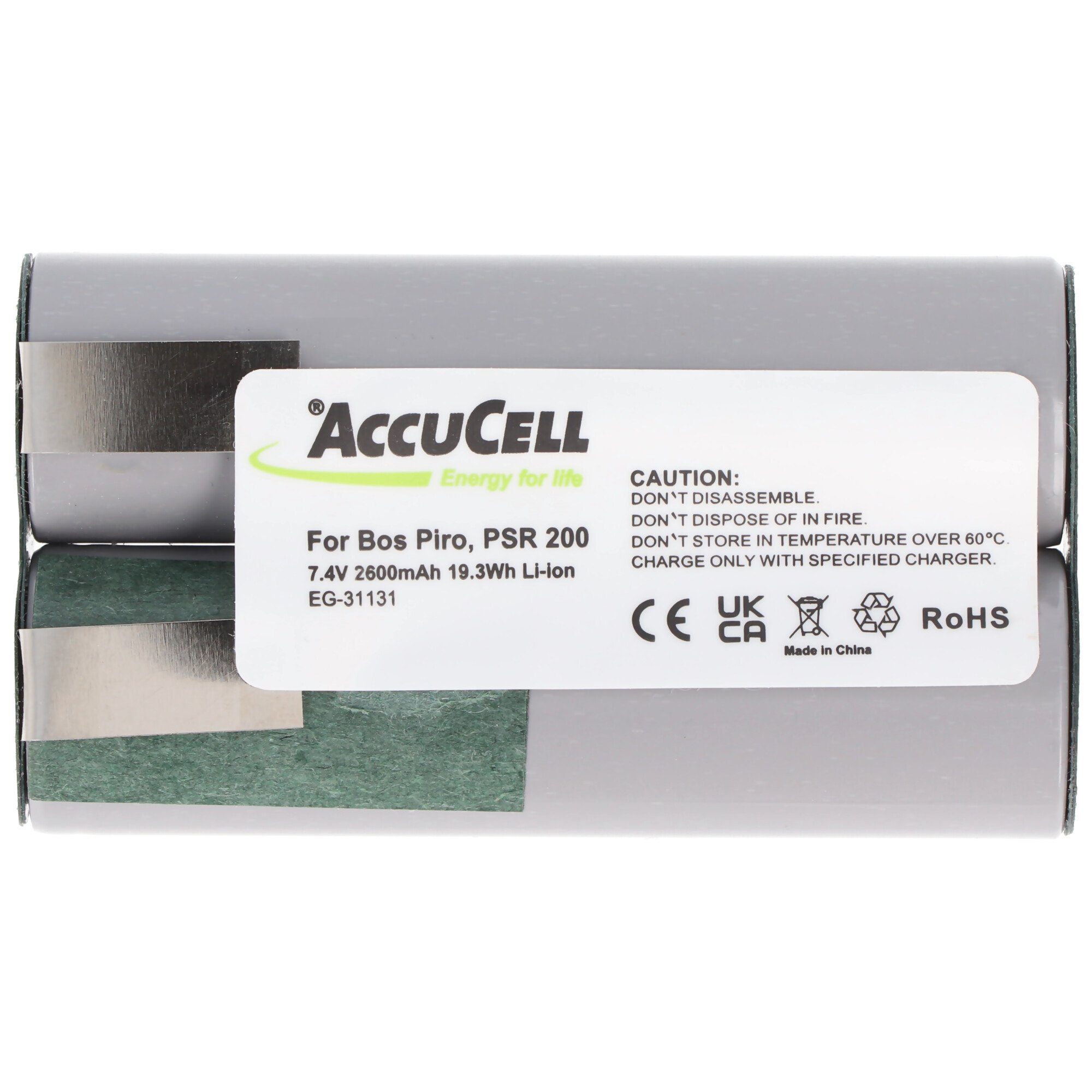 AccuCell Volt 7,2-7,4 Akku Bosch passend 2600 2600mAh Li-ion 200 Akku Piro (7,4 V) mAh PSR für Akku