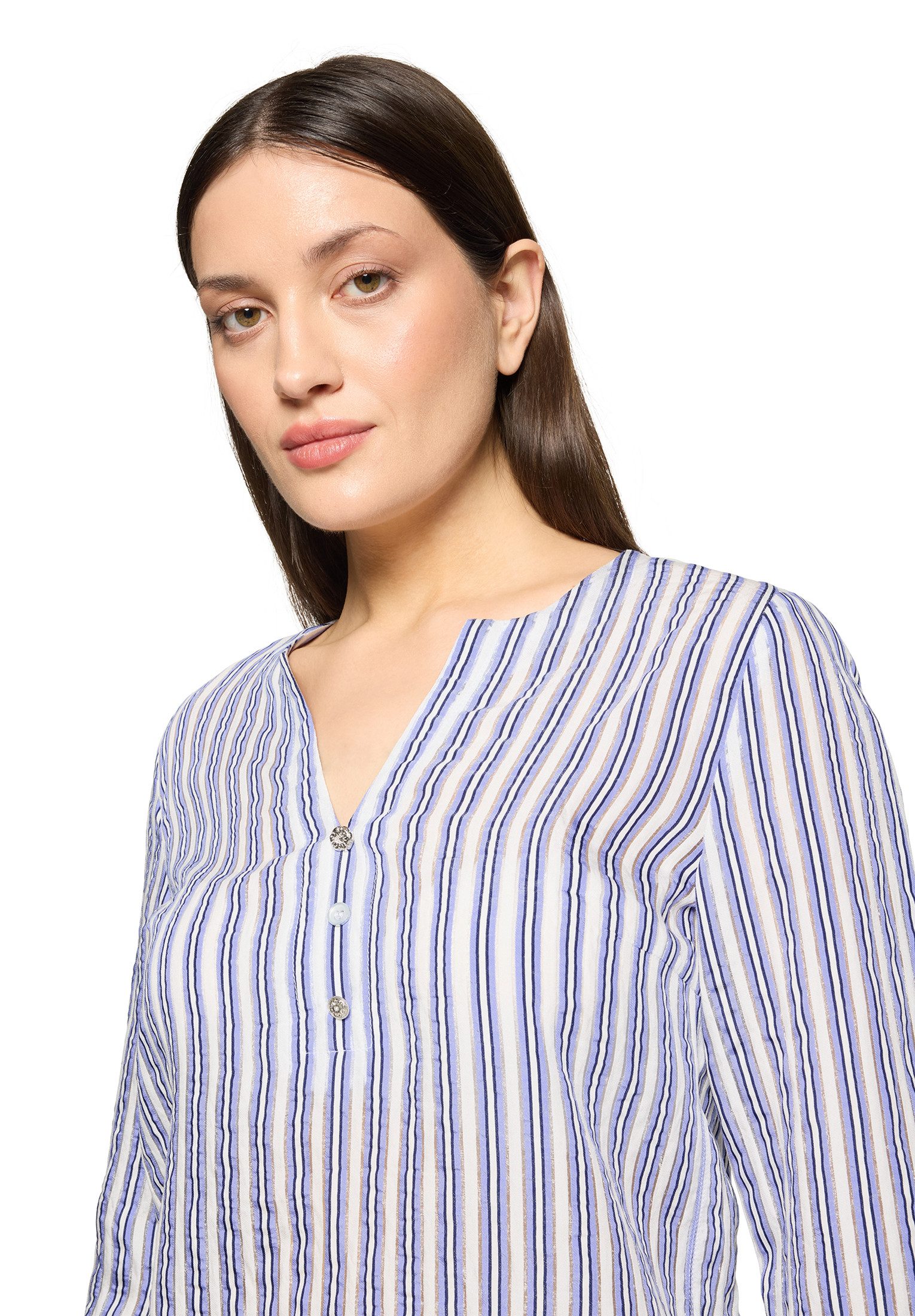 Cartoon Schlupfbluse Damen mit Streifen
