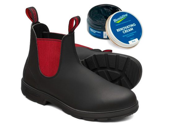 blundstone with red elastic