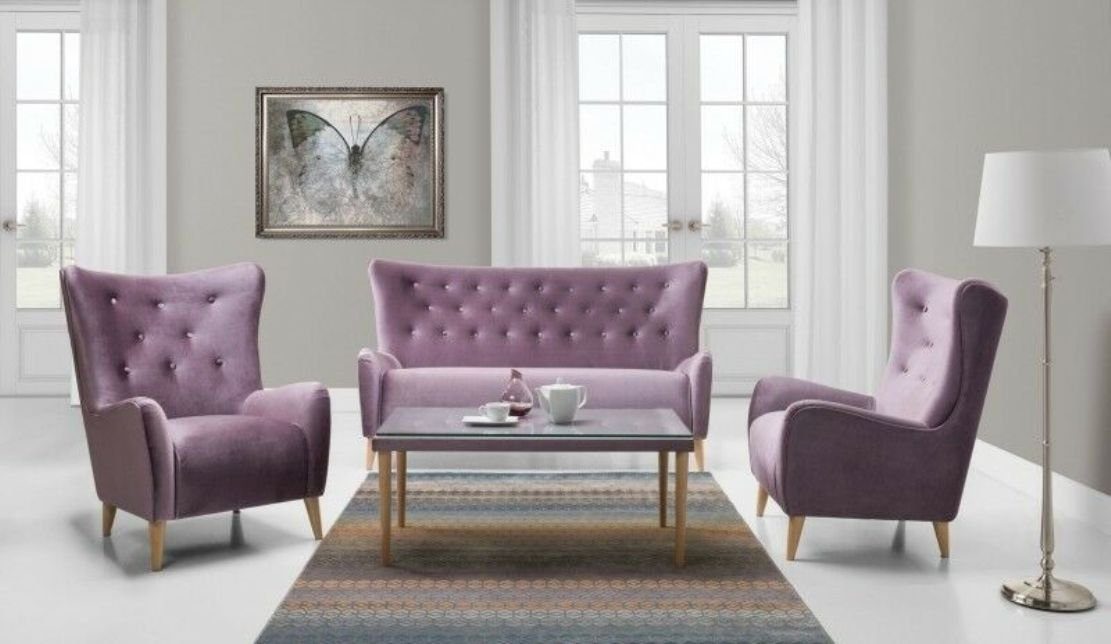 JVmoebel Sofa Luxus in Made Design, Europe klassische 2,5+1+1+Couchtisch stilvolles Sofagarnitur