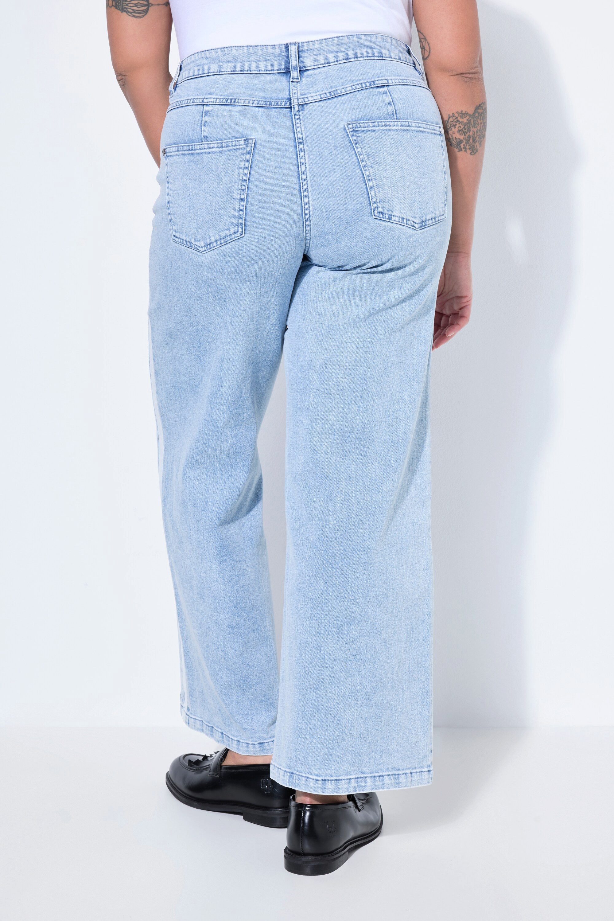 Angel of Style Regular-fit-Jeans Jeans Nora weites gerades Bein Seitenstreifen
