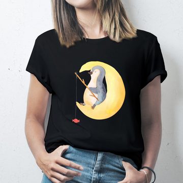 Mr. & Mrs. Panda T-Shirt Pinguin Mond - Schwarz - Geschenk, schlafen, Süßigkeiten, Junggeselle (1-tlg)