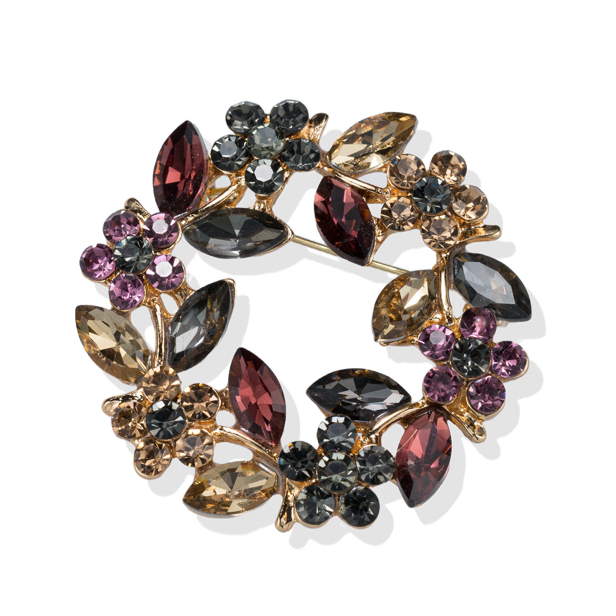 Firetti Brosche Schmuck Geschenk Kupfer Ansteckschmuck Kranz