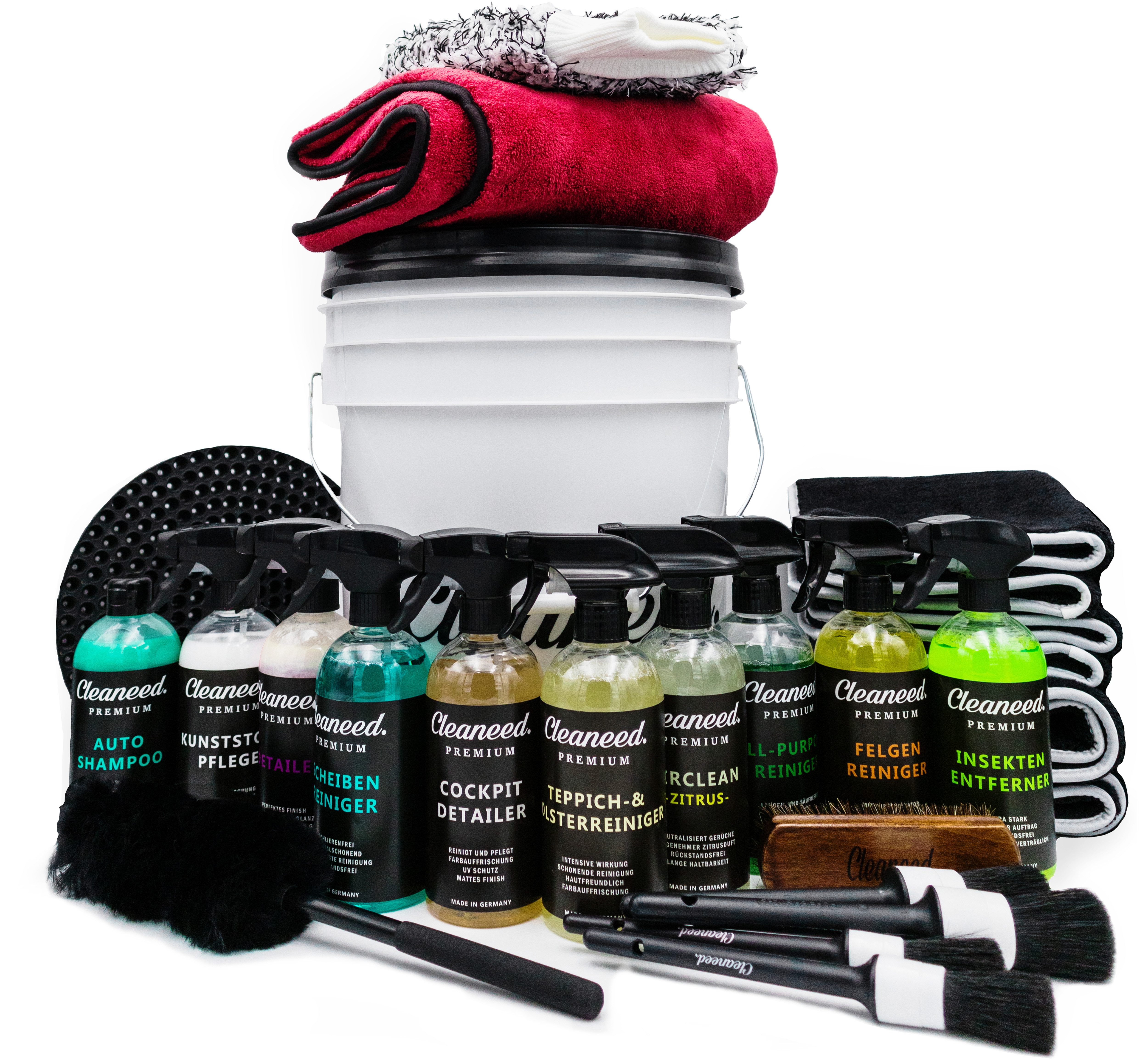 Premium Profi Auto Reinigungsset [26 Teile] Auto-Reinigungsmittel