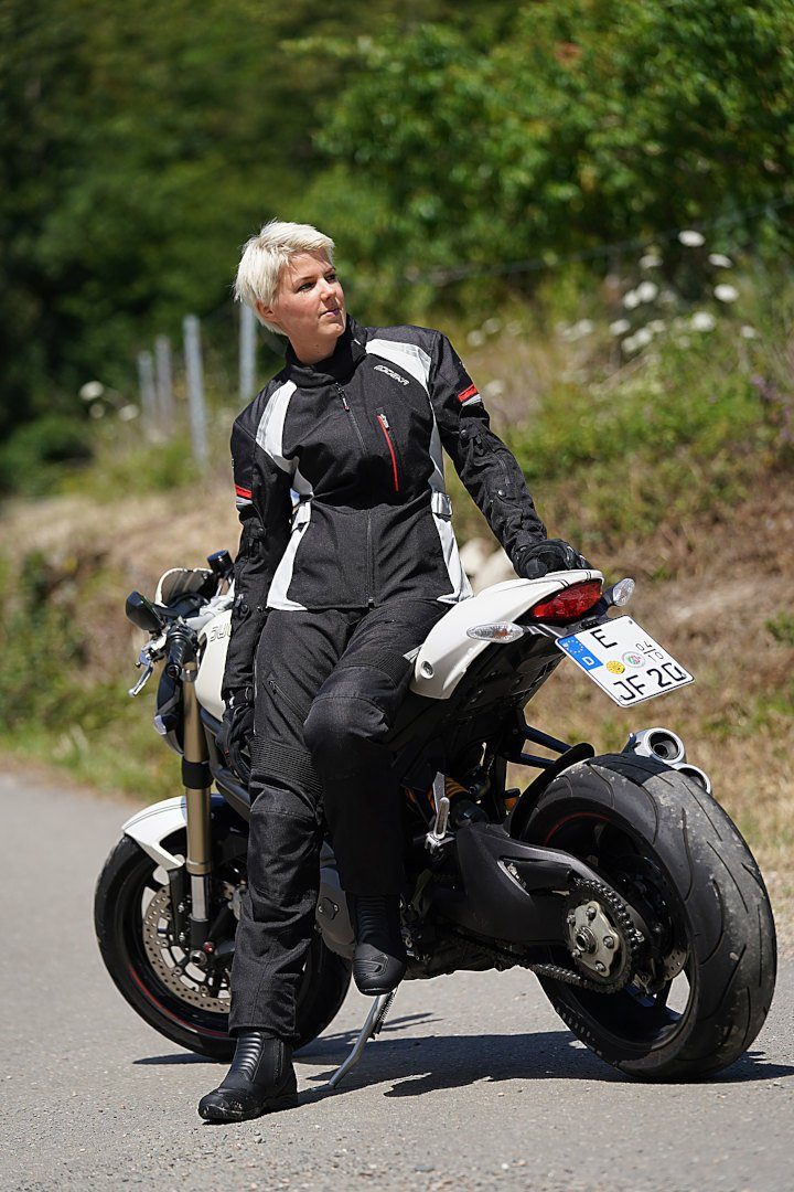 Modeka Motorradhose Violetta wasserdichte Damen Motorrad Textilhose