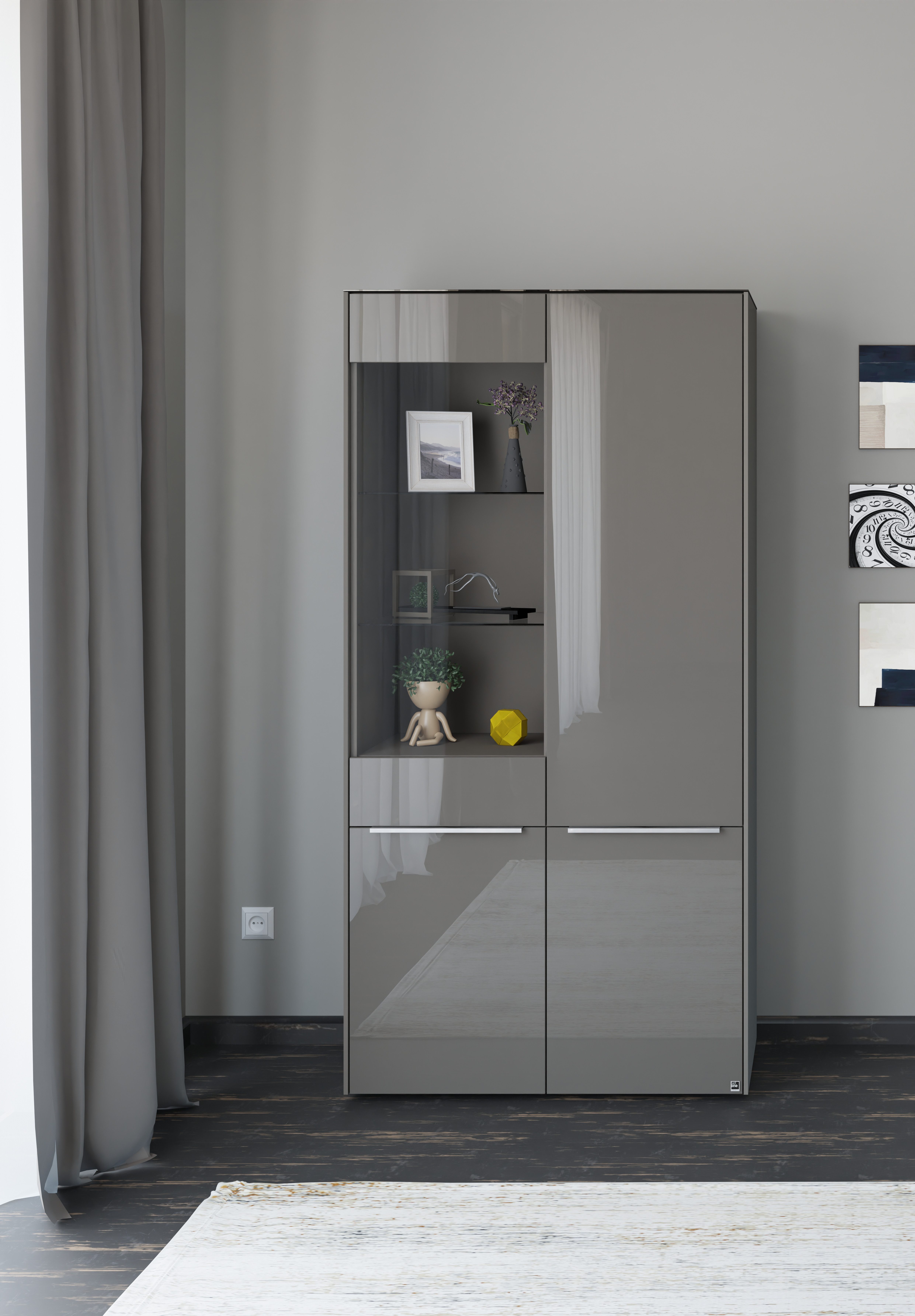 set one by Musterring Standvitrine Reno (1-St) Mit Gleitern und in verschiedenen Farben erhältlich