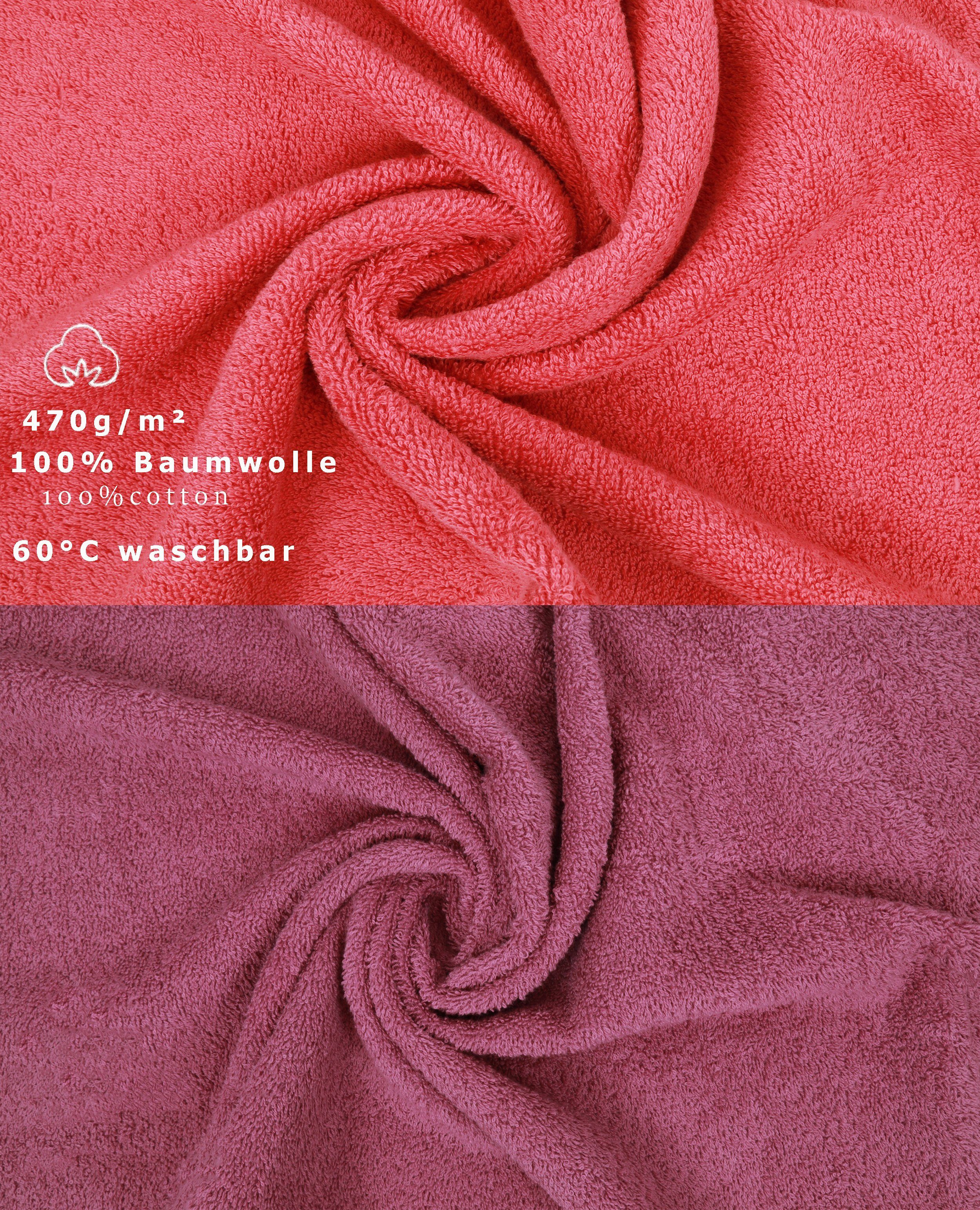 Set Premium Baumwolle, Handtuch Betz 12-TLG. Handtuch (12-tlg) Set Himbeere/Beere,