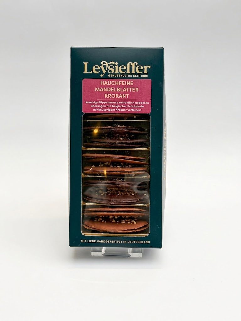 Leysieffer Schokolade Hauchfeine Mandelblätter mit Krokant, 1 x