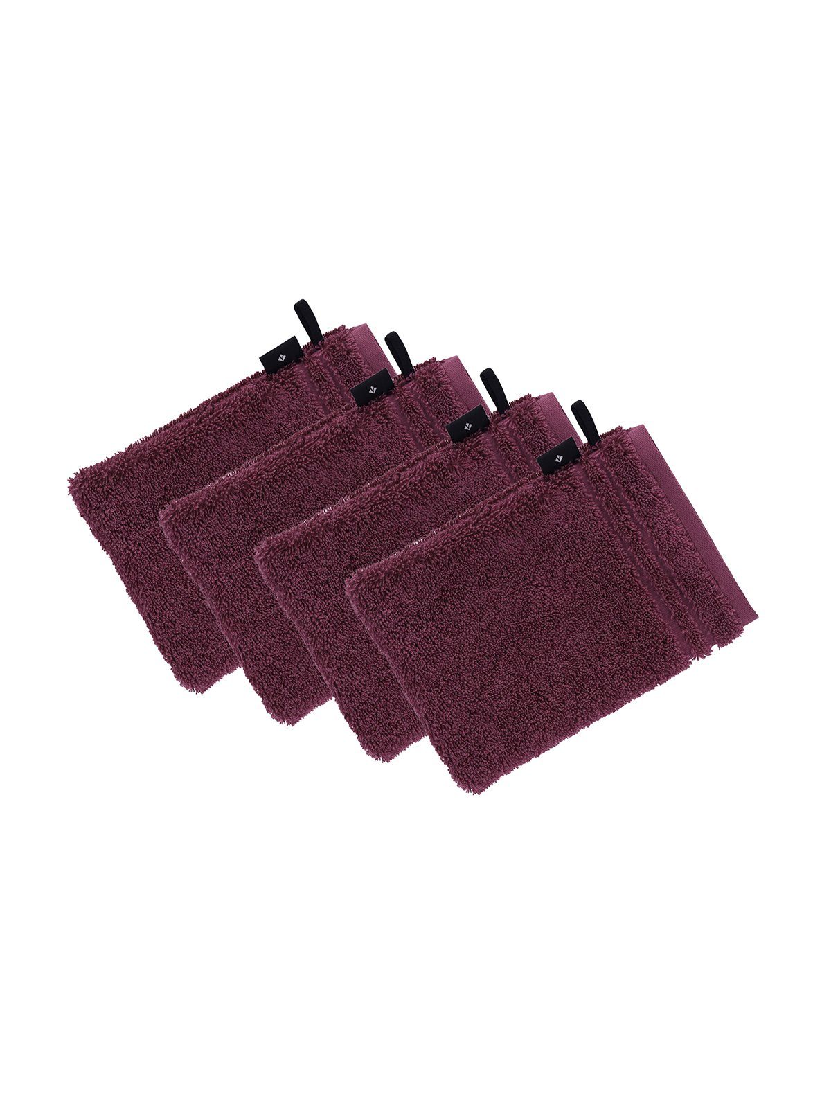 Vossen Waschhandschuh 4er Pack Waschhandschuh 22 x 16 cm Vienna Style Su, Frottier (Spar-Set, 4-St), Vegan