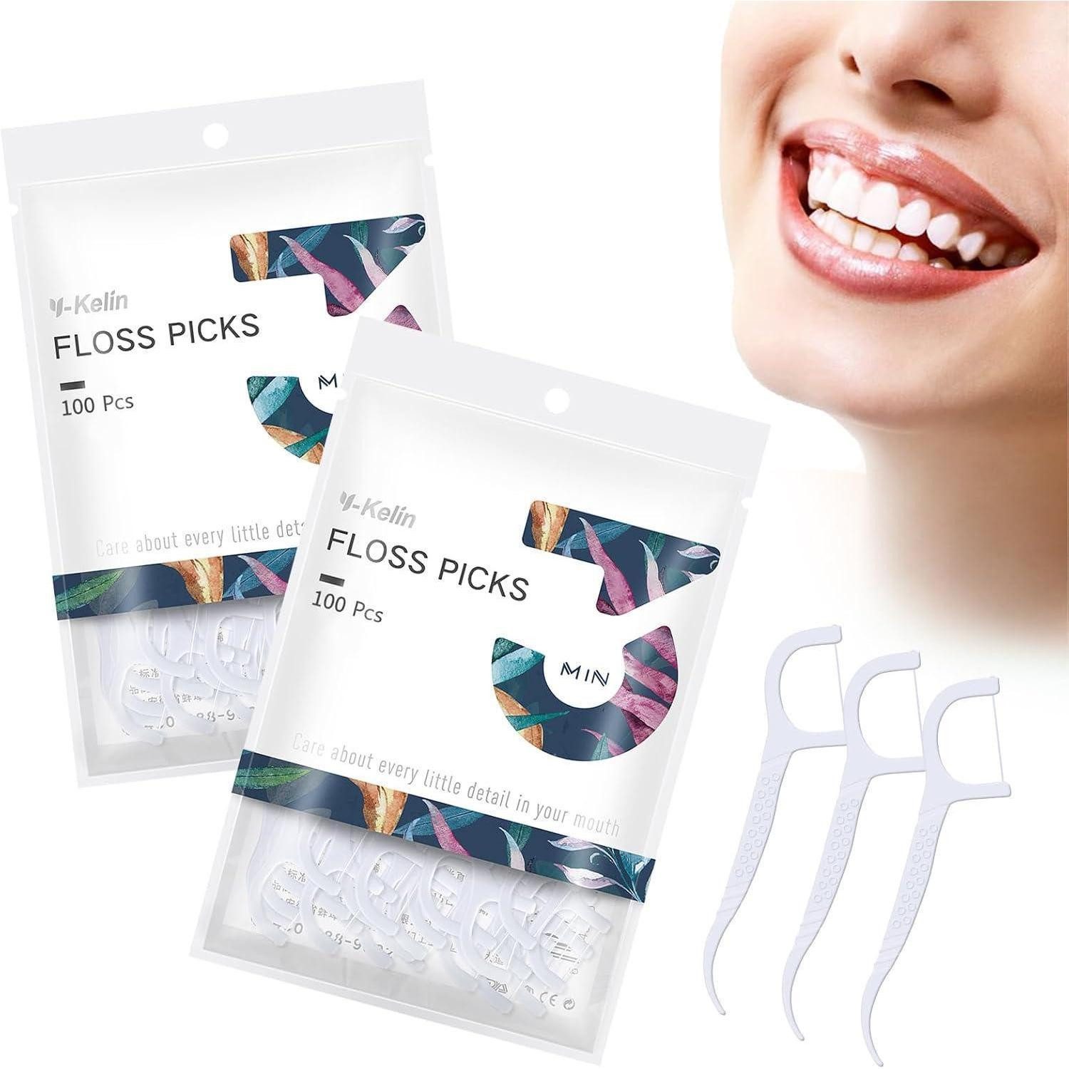 LuxusKollektion Zahnseide-Stick Zahnseide Zahnreinigung Geschmacklos 1 stück (200er Pack), (100-St)