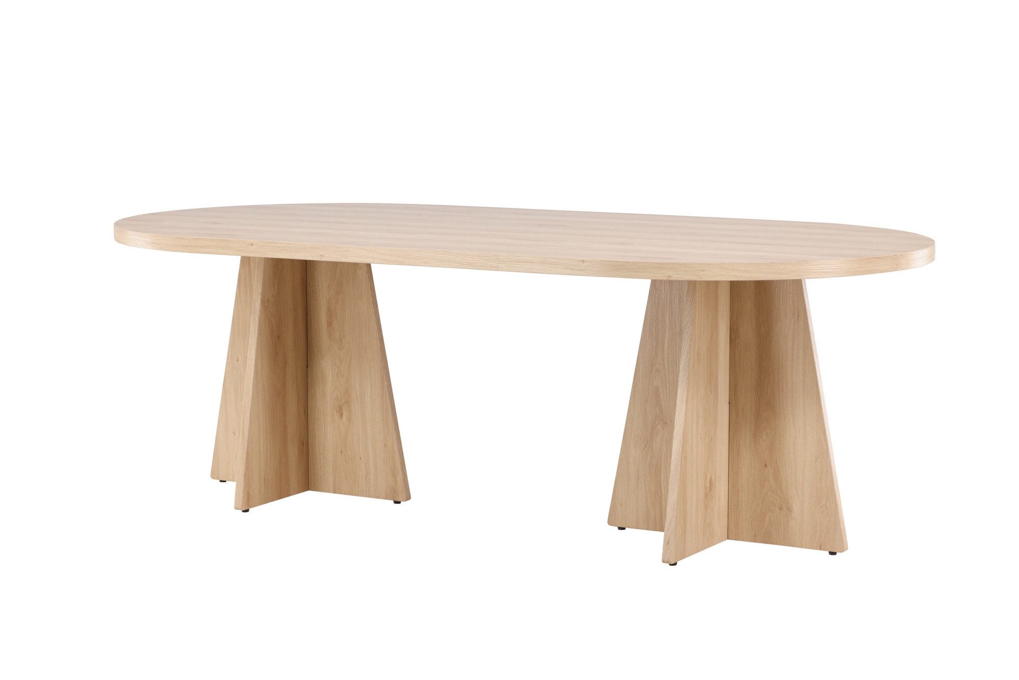 Venture Home Esstisch Bootcut, rechteckiger Esstisch 230 × 115 cm in warmer Naturoptik, Esszimmertisch, MDF, 3D-Papier, rechteckig, geräumig, einladend