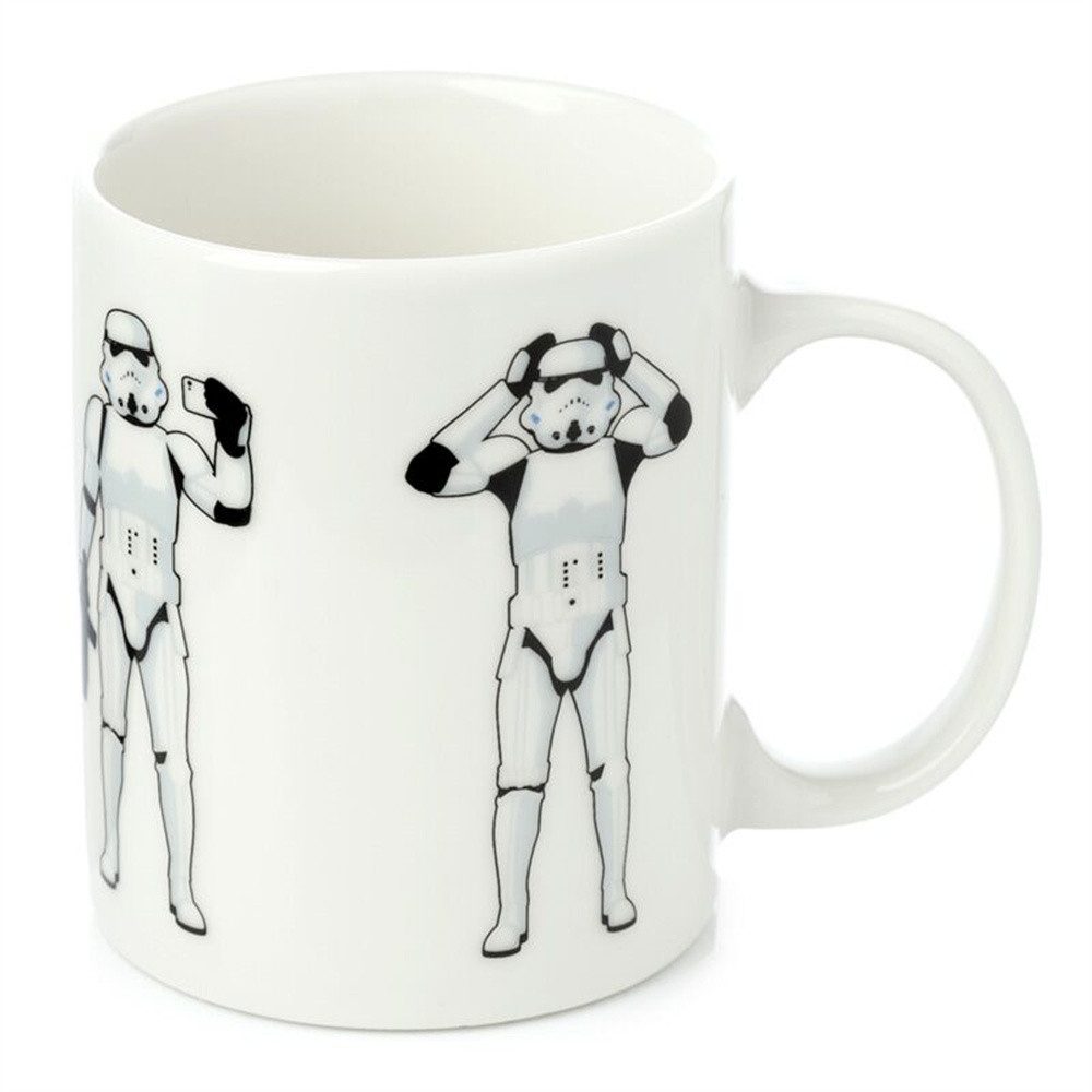 Puckator Tasse Original Stormtrooper, Porzellan, Becher, weiß, ca. 11,5 x 7,5 x 9,5 cm, für 300 ml