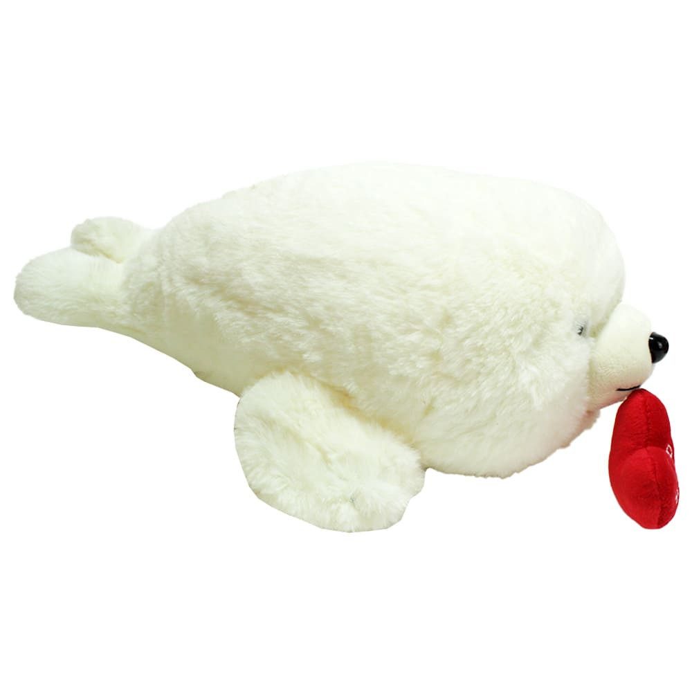 Tierkuscheltier Robbe Plüschtier mit Herz "Sealed with a kiss" - ca. 38 cm