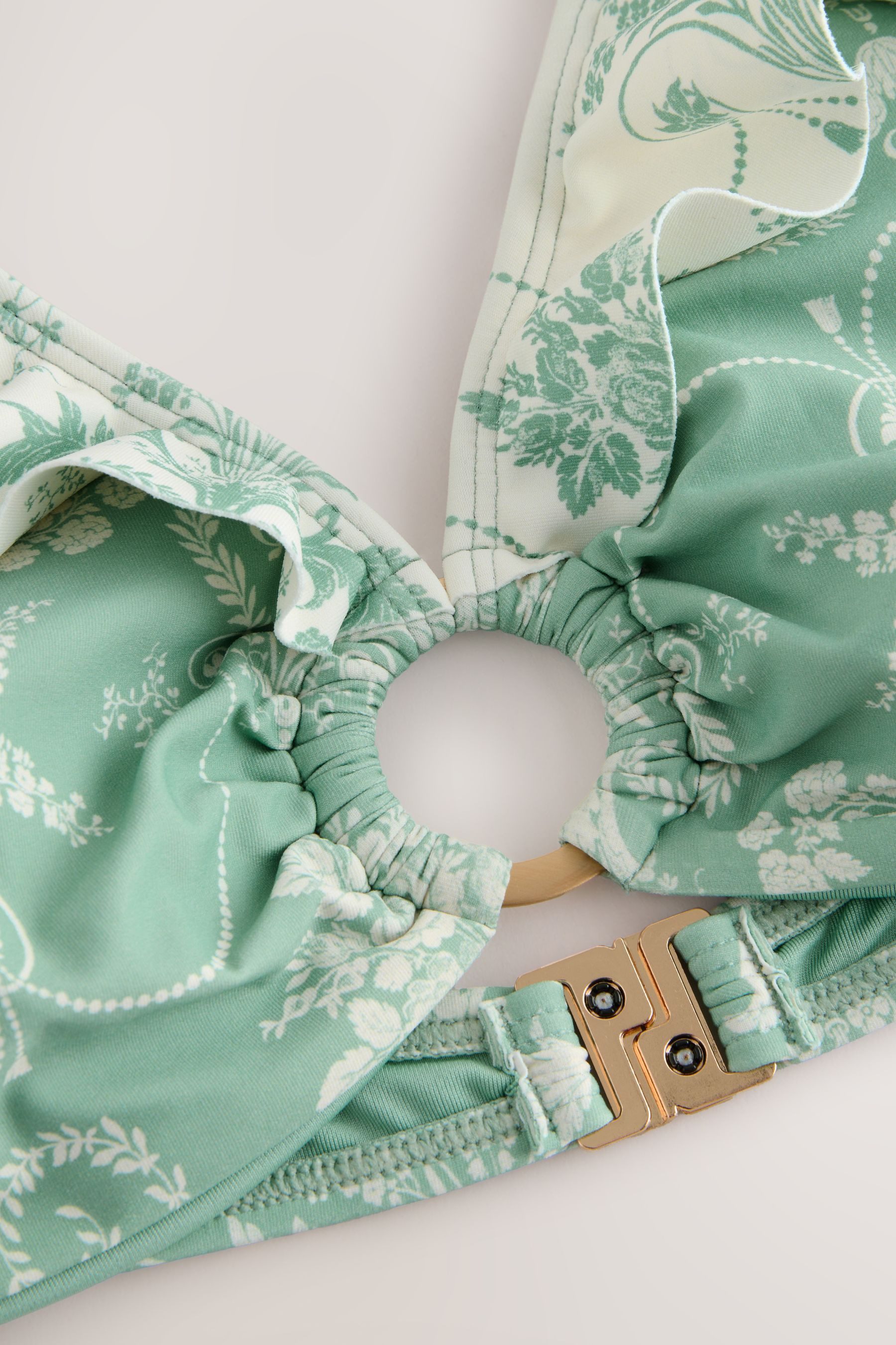 LAURA ASHLEY Bustier-Bikini-Top Laura Ashley Bikinioberteil mit Rüschen (1-St)