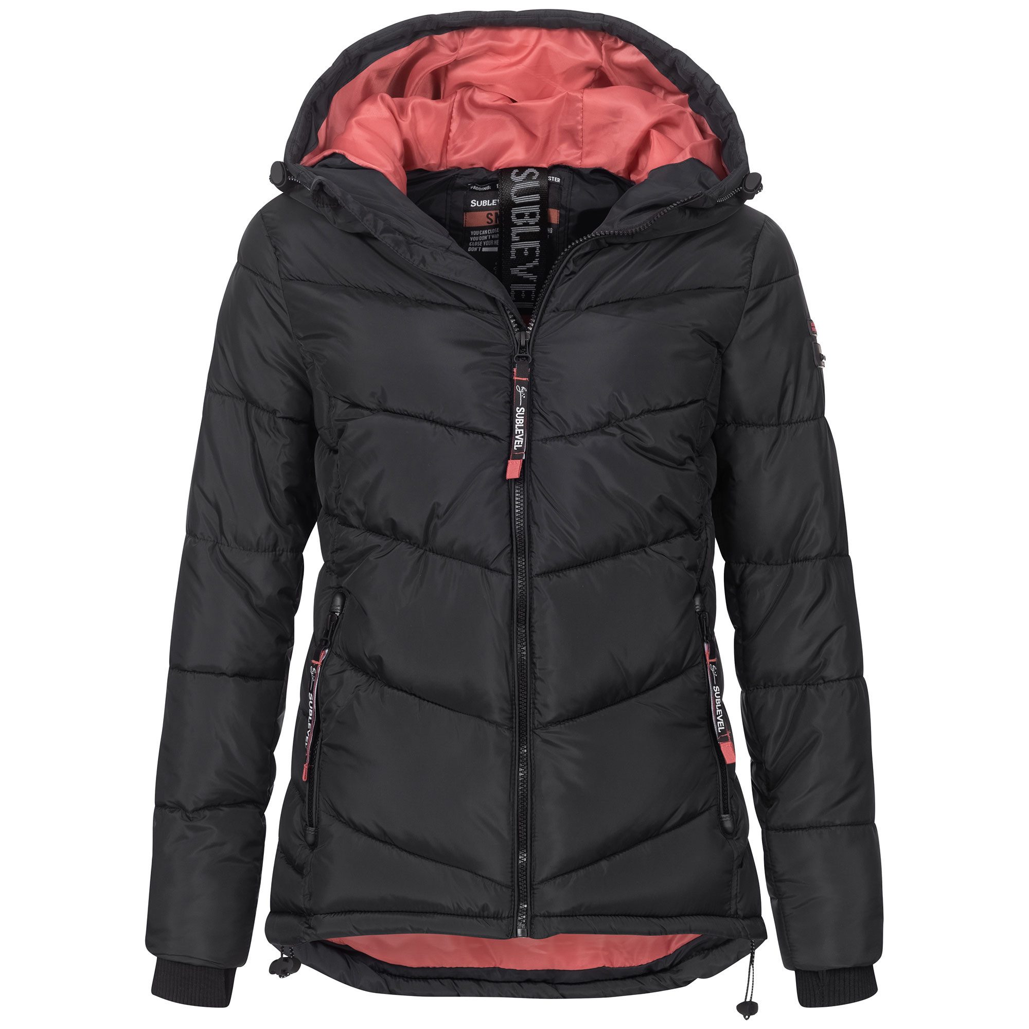 SUBLEVEL Steppjacke Damen mit Kapuze gefütterte günstig online kaufen