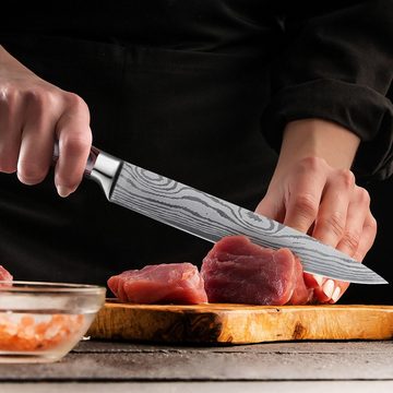 Home safety Fleischmesser Home Safety 20cm Fleischmesser Japanisches Kochmesser aus Hochwertigem Carbonstahl, aus Kohlenstoffstahl