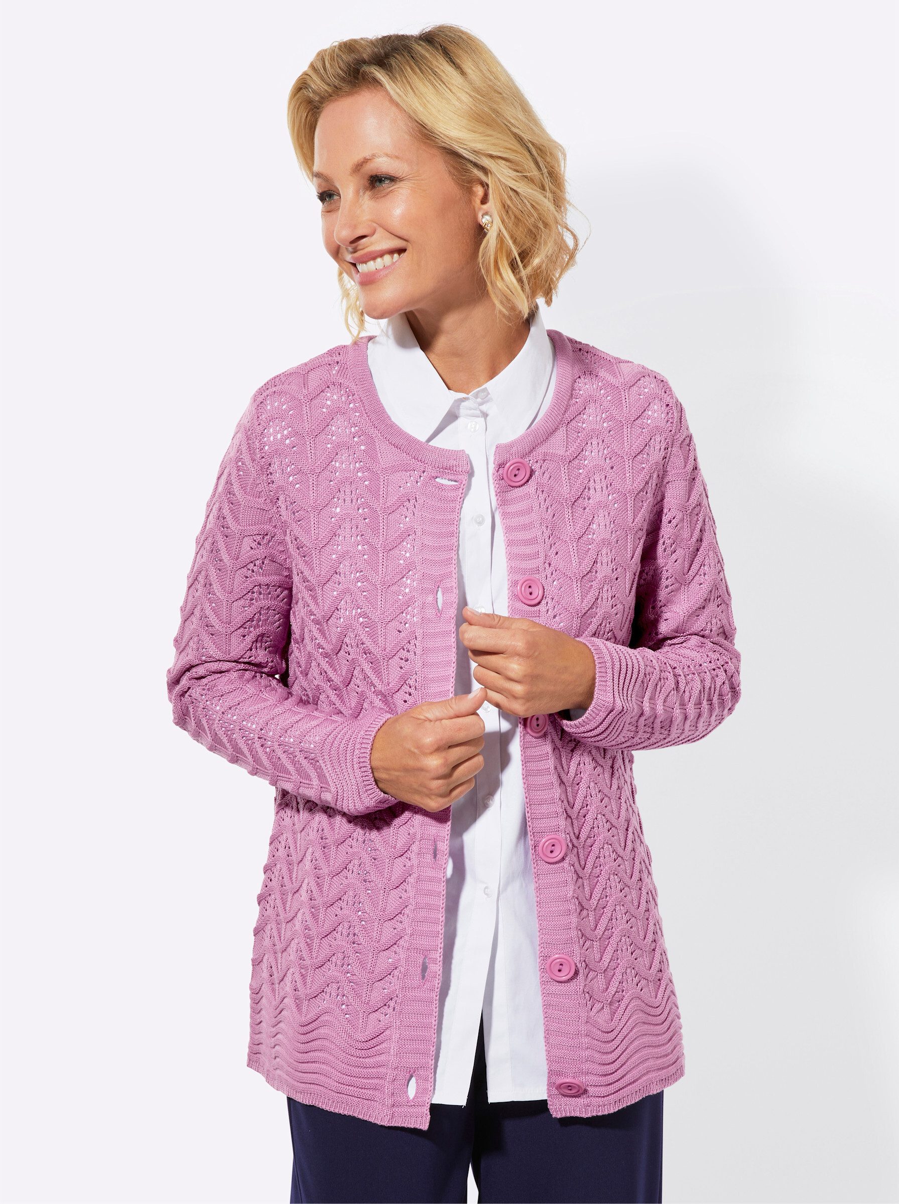 Witt Strickjacke Strickjacke Langarm Ajour günstig online kaufen