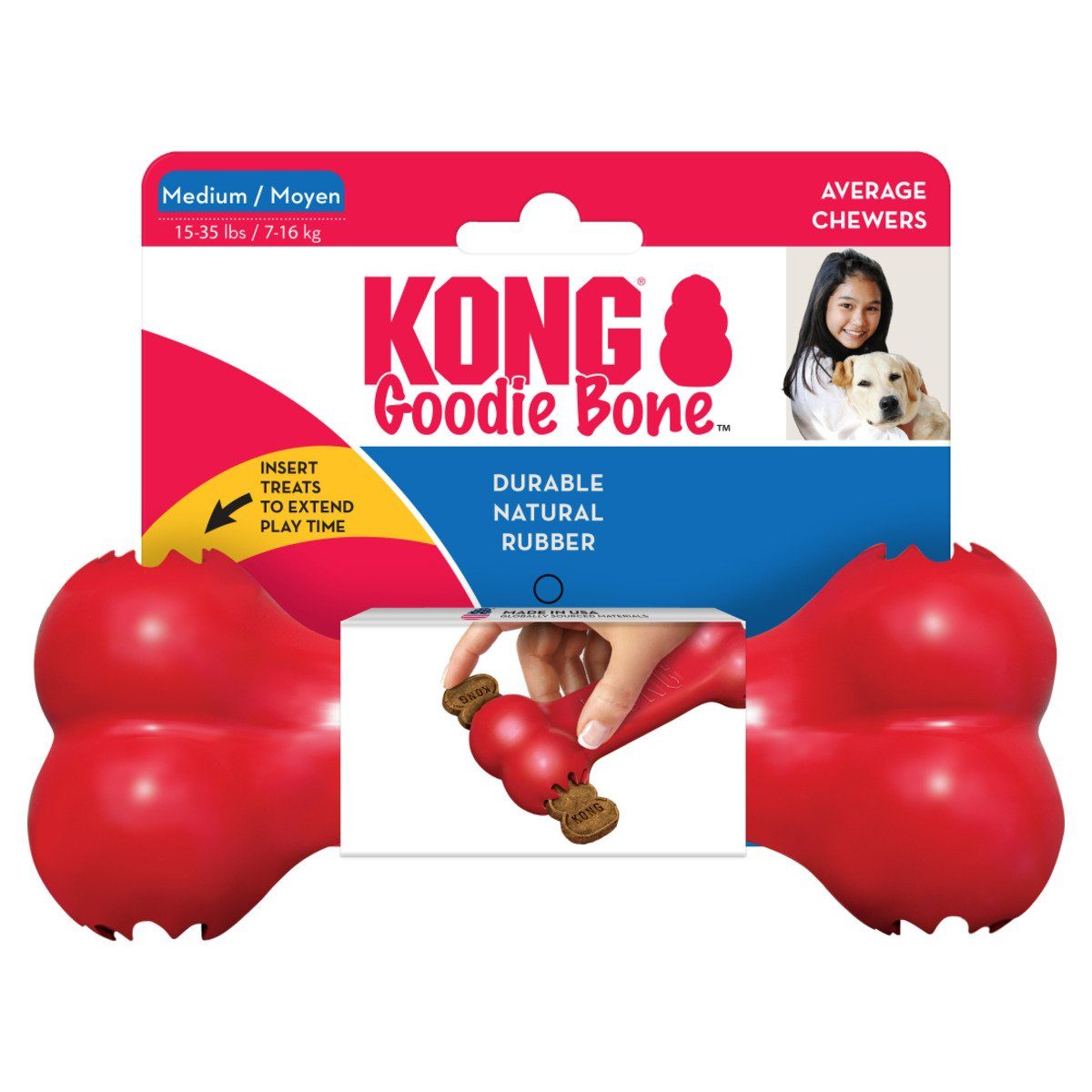 KONG Kauspielzeug Classic Goodie Bone Medium