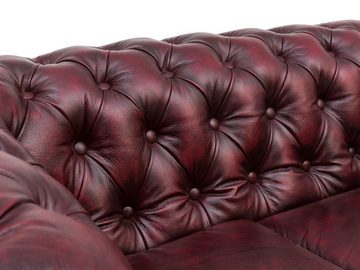 massivum Sofa Chesterfield 4-Sitzer Echtleder rot, 1 Teile