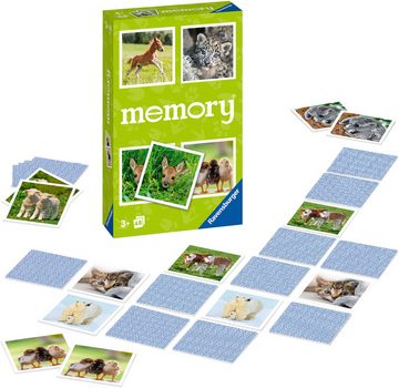 Ravensburger Spiel, Mitbringspiel Tierbaby memory®, Made in Europe, FSC® - schützt Wald - weltweit