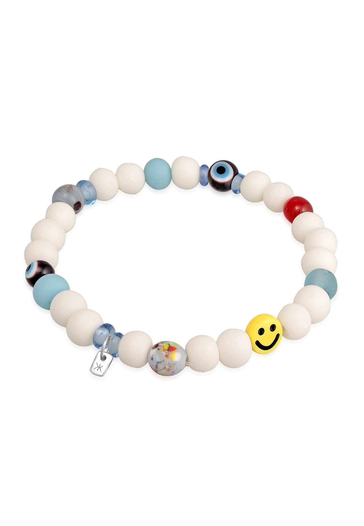 Kuzzoi Bead-Armband-Set Smiling Bead Glas Harz Perlen 925 Silber, Smiling F günstig online kaufen