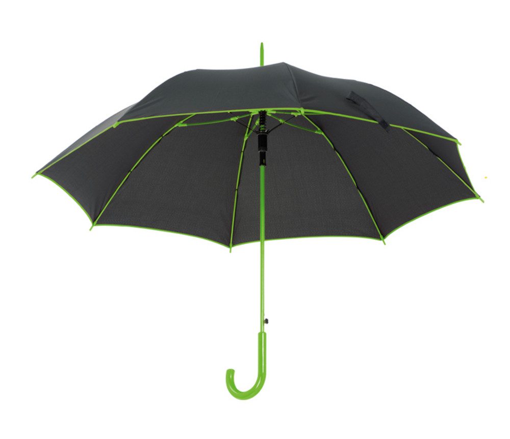 Easy Gifts Stockregenschirm Automatik-Regenschirm / mit Fiberglasgestänge / Farbe: schwarz-hellgrü