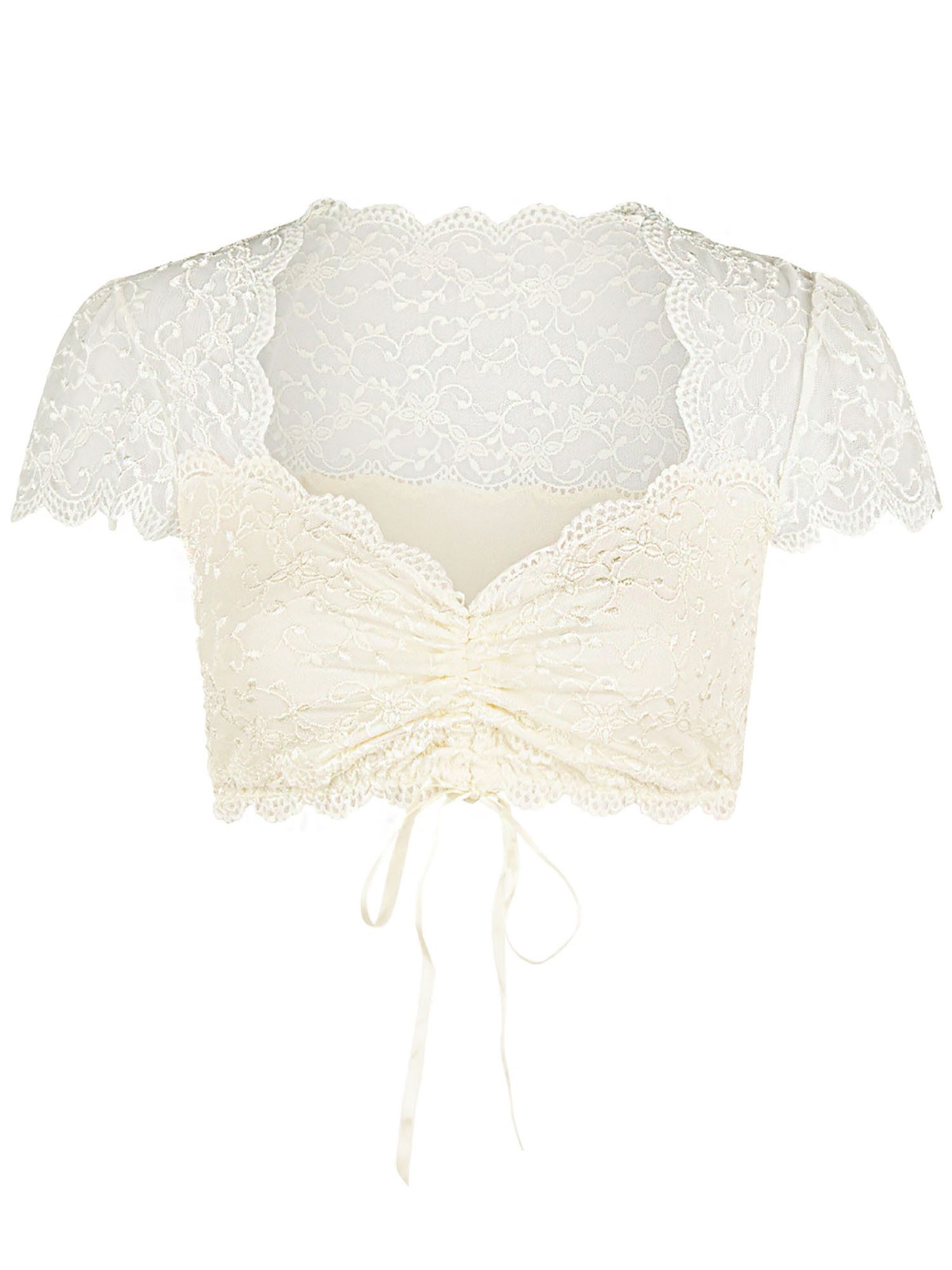 Nina Von C. Dirndlbluse Dirndlbluse kurzarm Nina (Stück, 1-tlg)