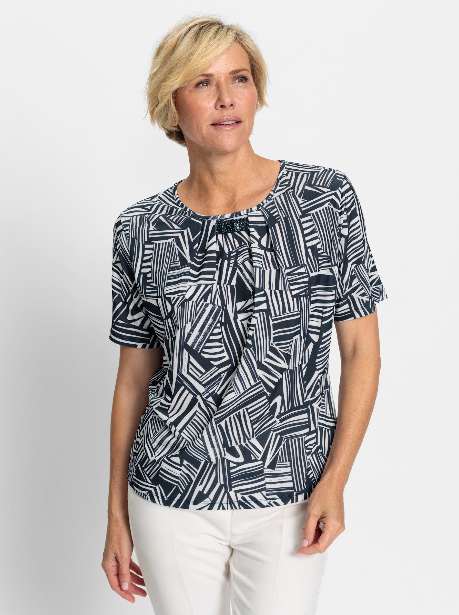 Inspirationen Rundhalsshirt "Rundhals-Shirt", (1 tlg.) günstig online kaufen