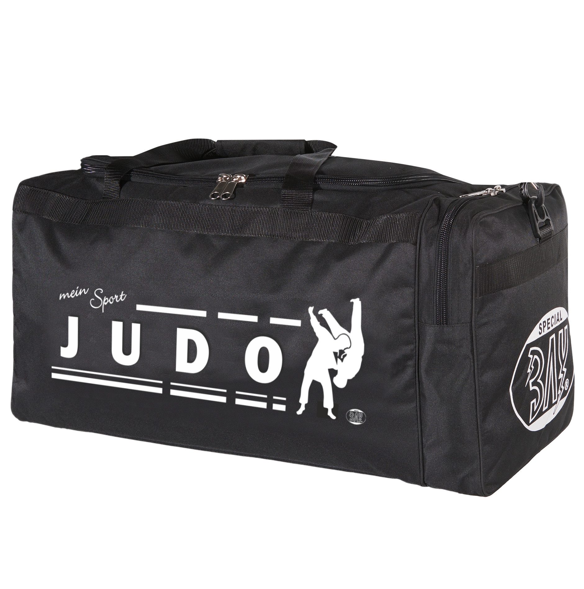 BAY-Sports Sporttasche Trainingstasche mein Sport Judo schwarz 70 cm Taschen Judotasche (Stück), auffälliger und aufwendigen Druck - Erklärung Ihrer Leidenschaft